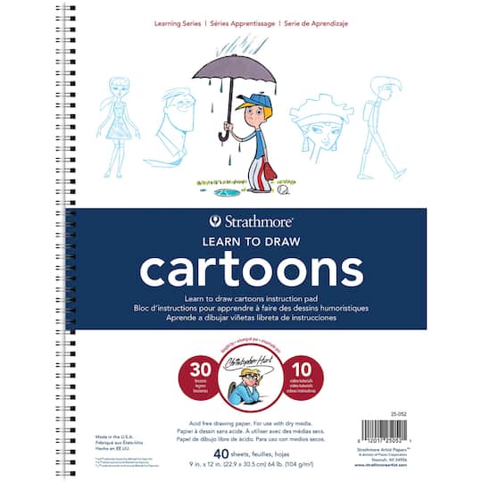 Strathmore&#xAE; Learn to Draw Cartoons Instruction Pad